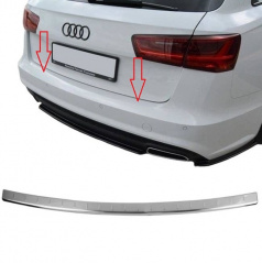 Nerez leštěný kryt horní hrany zadního nárazníku  Audi A6 C7 Kombi Allroad Pre FL 2011-15