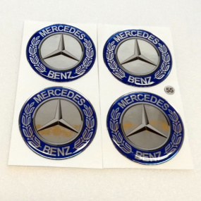 Znak Mercedes průměr 55 mm, 4 ks