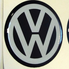 Znak VW průměr 55 mm černý, 4 ks