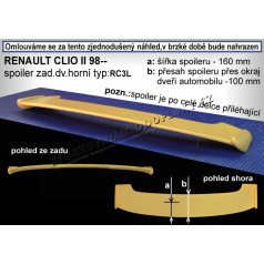 RENAULT CLIO II (98+) spoiler zad. dveří horní RC3L
