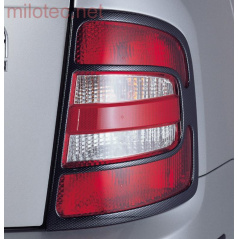 Kryty zadních světel Milotec (masky) - ABS karbon, Škoda Fabia I Combi/Sedan