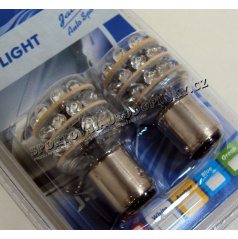 24 LED modré žárovky jednovláknové BA 15S 21W 2 ks