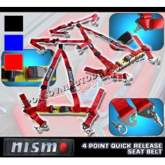 4 -bodové bezpečnostní pásy NISMO barva červená, černá, modrá