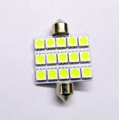 15 velkých LED žárovka sulfit bílá 42 mm II - 1 ks