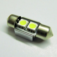 2 LED žárovka sulfit bílá 31 mm s odporem (CANBUS) II - 1 ks