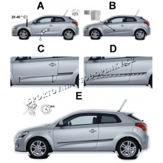 Boční ochranné lišty dveří - Toyota RAV 4, 2013 -