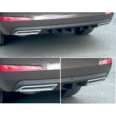 Difuzor zadního nárazníku - ABS černá metalíza - Škoda Octavia III Limousine / Combi