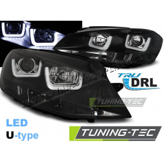 VW Golf 7 11.2012- přední čirá světla U-Type black