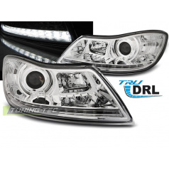 Škoda Octavia 2009-12 přední čirá světla Daylight chrome DRL