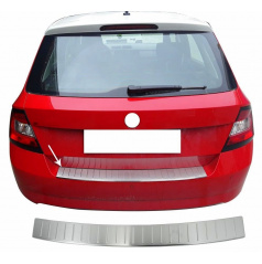 Nerez leštěný ochranný panel zadního nárazníku Omtec Škoda Fabia III HTB