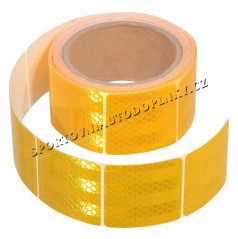Samolepící páska reflexní dělená 5m x 5cm žlutá, bílá, červená (role 5m)