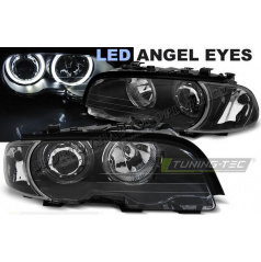BMW E46 04.1999-03.2003 Coupe / Cabrio přední čirá světla Angel Eyes LED black (LPBMG5)