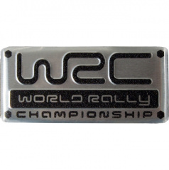 Plastický znak WRC alu provedení s podlepením 55X25 mm
