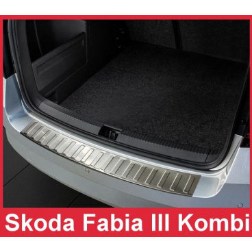 Nerezový kryt zadního nárazníku matný Škoda Fabia III 2015+