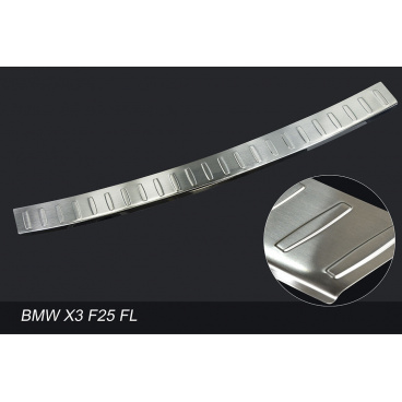 Nerez kryt- ochrana prahu zadního nárazníku BMW X3 F25 2014+