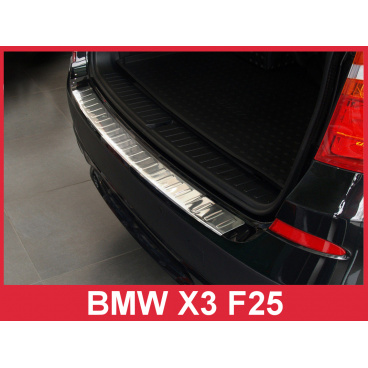 Nerez kryt- ochrana prahu zadního nárazníku BMW X3 F25 2010-14