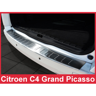 Nerez kryt- ochrana prahu zadního nárazníku Citroen C4 Grand Picasso I 2006-13