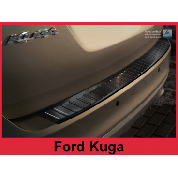 Nerez kryt- černá ochrana prahu zadního nárazníku Ford Kuga I 2008-12