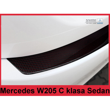 Carbon kryt- ochrana prahu zadního nárazníku Mercedes C W205 2014-16