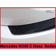 Carbon kryt- ochrana prahu zadního nárazníku Mercedes C W205 sedan 2014-16