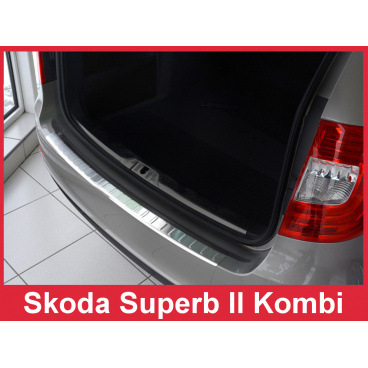 Nerez kryt- ochrana prahu zadního nárazníku Škoda Superb II kombi 2013-15