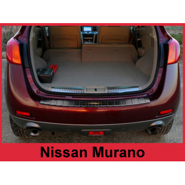 Nerez kryt- černá ochrana prahu zadního nárazníku Nissan Murano Z51 2008-16