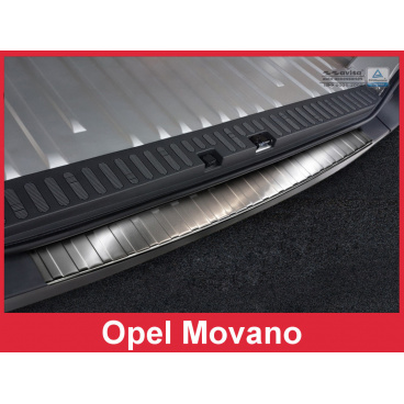 Nerez kryt- ochrana prahu zadního nárazníku Opel Movano 2014-16
