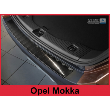 Nerez kryt- černá ochrana prahu zadního nárazníku Opel Mokka 2012-16