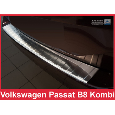Nerez kryt- ochrana prahu zadního nárazníku Volkswagen Passat B8 kombi 2014-20