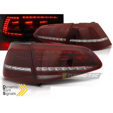 VW Golf 7 2013- zadní lampy red white LED SEQ R Look
