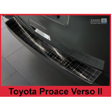 Nerez kryt- černá ochrana prahu zadního nárazníku Toyota Proace Verso II 2016+