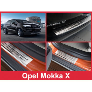 Nerez kryt- sestava-ochrana prahu zadního nárazníku+ochranné lišty prahu dveří Opel Mokka X 2016+