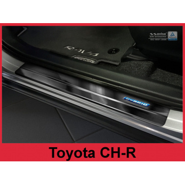 Nerez černé ochranné lišty prahu dveří 4ks Toyota CH-R 2016