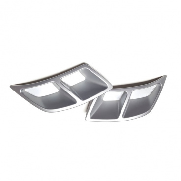 Spoilery zadního difuzoru - atrapy výfuku Turbo design Glowing white - Škoda Kodiaq