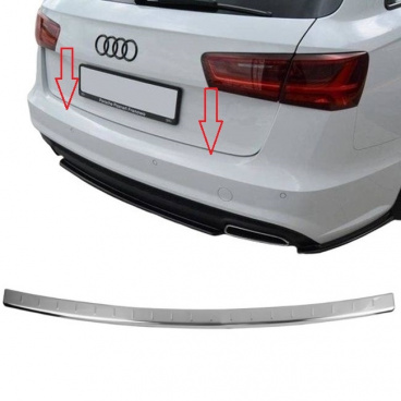 Nerez leštěný kryt horní hrany zadního nárazníku  Audi A6 C7 Kombi Allroad Pre FL 2011-15