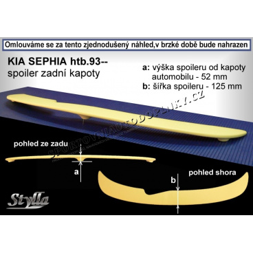 KIA SEPHIA HTB  (93-99)  spoiler zad.  kapoty KS1L