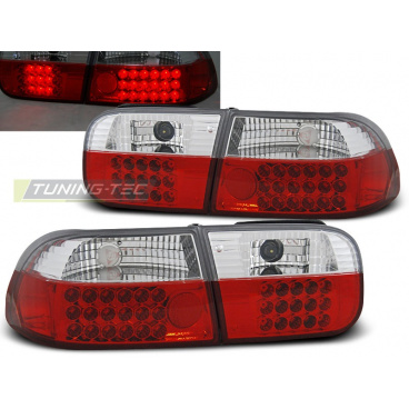 Honda Civic 09.91-08.95 2d/4d zadní lampy red white LED