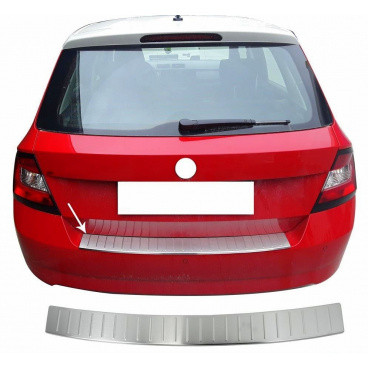 Nerez leštěný ochranný panel zadního nárazníku Omtec Škoda Fabia III HTB